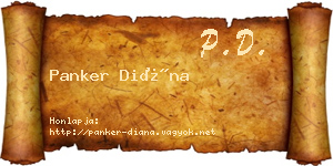 Panker Diána névjegykártya